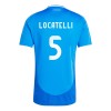 Camisola Itália Manuel Locatelli 5 Homen Equipamento 1ª Euro 2024